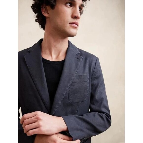 BANANA REPUBLIC Men's Traveler Linen-Cotton Blazer Size 42R - Picture 3 of 10